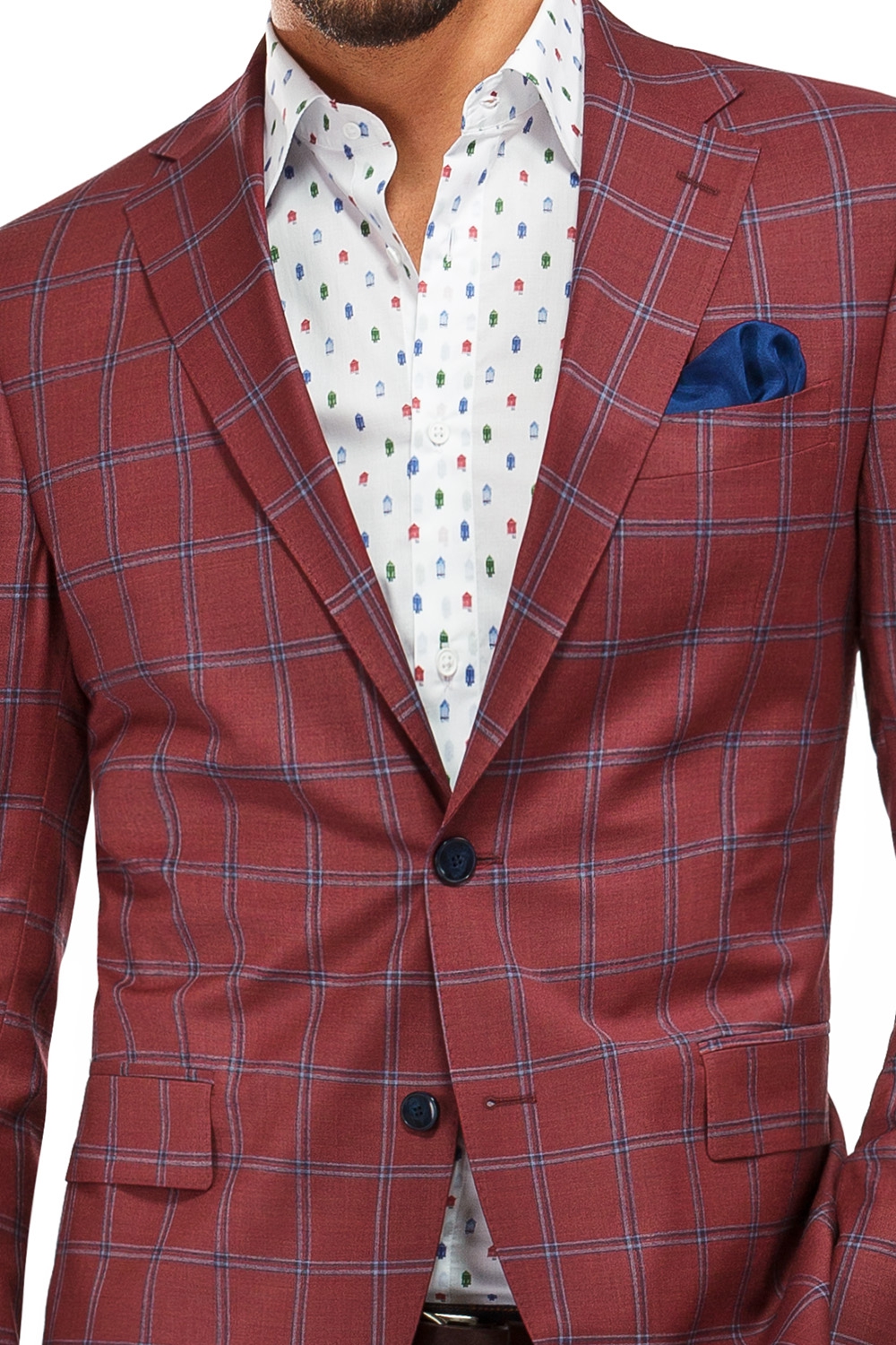 Maroon hotsell check blazer